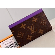 Louis Vuitton Monogram Canvas Card Holder PM M82875 Purple 2024