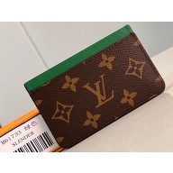 Louis Vuitton Monogram Canvas Card Holder PM M82874 Green 2024