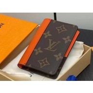 Louis Vuitton Monogram Canvas Pocket Organizer Wallet Orange 2024