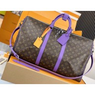 Louis Vuitton Monogram Canvas Keepall Bandoulière 50 Bag M46775 Purple 2024