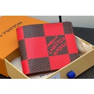 Louis Vuitton Damier Pop Canvas Multiple Wallet N40542 Red 2024