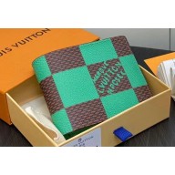 Louis Vuitton Damier Pop Canvas Multiple Wallet N40542 Green 2024