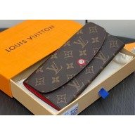Louis Vuitton Monogram Canvas Emilie Wallet Red 2024