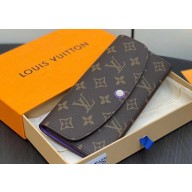 Louis Vuitton Monogram Canvas Emilie Wallet Purple 2024
