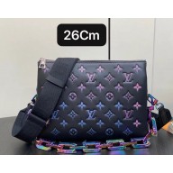 Louis Vuitton Lambskin Coussin PM Bag M23618 LV Ski Black 2024