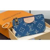 Louis Vuitton Monogram Denim Key Pouch M82961 2024