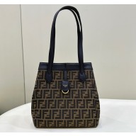 Fendi Origami Medium bag Brown FF jacquard fabric that can be transformed 2024
