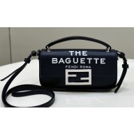 Fendi by Marc Jacobs Baguette Phone Pouch Bag in Print Leather Black 2024