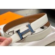 Hermes Brush belt buckle & Reversible leather strap 32 mm 11