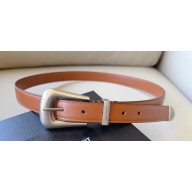 Saint Laurent Width 2.5cm folk buckle belt in smooth leather 756414 02
