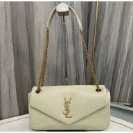 Saint Laurent calypso Bag in plunged lambskin 734153 Vintage White