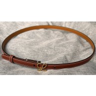 Loewe Width 1.5cm Belt in smooth calfskin with contrast stitching 02