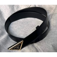 Prada Width 3.5cm Brushed leather belt 240102 11