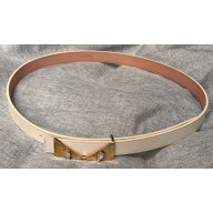 Fendi Width 2cm Bag Bugs Crystal leather Belt White