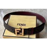 Fendi Width 4cm Squared FF leather Reversible belt 02