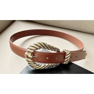 Saint Laurent Width 3cm belt with V-neck buckle 02