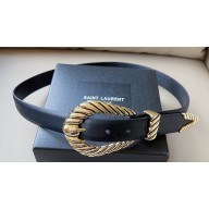 Saint Laurent Width 3cm belt with V-neck buckle 01