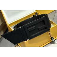 Fendi Width 6cm Baguette Wide leather belt Black