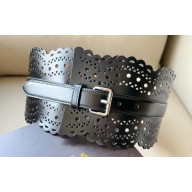 Alaia Width 12cm CORSET BELT IN VIENNE WAVE CALFSKIN 04
