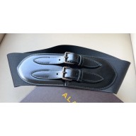 Alaia Width 10cm CORSET BELT IN CALFSKIN Black