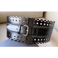 Alaia Width 12cm CORSET BELT IN VIENNE WAVE CALFSKIN 01