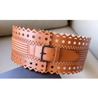Alaia Width 12cm CORSET BELT IN VIENNE WAVE CALFSKIN 03