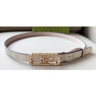 Gucci Width 2cm Thin belt with crystal Double G buckle 751553 04