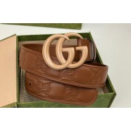 Gucci Width 4cm GG Marmont Matelassé wide belt 400593 Brown
