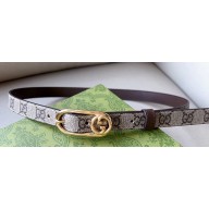 Gucci Width 2cm Thin belt with Round Interlocking G 760159 09