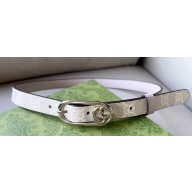 Gucci Width 2cm Thin belt with Round Interlocking G 760159 08
