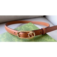 Gucci Width 2cm Thin belt with Round Interlocking G 760159 07