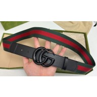 Gucci Width 3.8cm Double G buckle elastic Web belt 432707 01