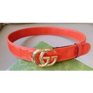Gucci Width 4cm GG Marmont Matelassé wide belt 400593 Red/Gold