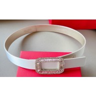 Roger Vivier Width 3cm Pilgrim Buckle Belt in Satin 04
