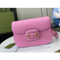 Gucci Horsebit 1955 Small Shoulder Bag IN pink LEATHER 602204 2024