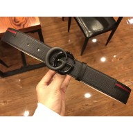 Gucci Width 3.8cm GG Buckle Belts With Web Details Black 2018