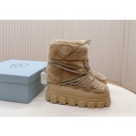 Prada Shearling apres-ski boots Ecru 1U032N 2023