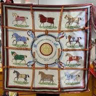 Hermes silk scarf 90x90cm 21 2024 FW(TOP QUALITY)
