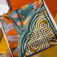 Hermes silk scarf 90x90cm 40 2024 FW(TOP QUALITY)