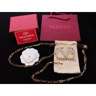valentino vlogo crystal-embellished chain belt