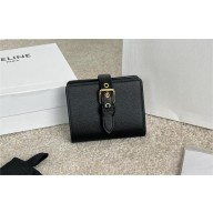 CELINE conti small wallet in SUPPLE GRAINED CALFSKIN black 2025
