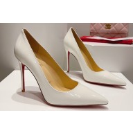 Christian Louboutin Heel 10.5cm Kate Pumps in Patent White