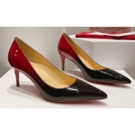 Christian Louboutin Heel 6.5cm Kate Pumps in Patent Black/Red