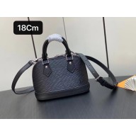 louis vuitton Nano Alma bag in EPI leather M81945 black 2023