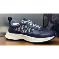 Dior Calfskin and Technical Mesh with Dior Oblique Canvas B25 Runner Men's Sneakers 04 2024