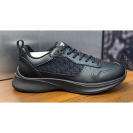 Dior Calfskin and Technical Mesh with Dior Oblique Canvas B25 Runner Men's Sneakers 06 2024