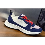 Dior Calfskin and Technical Mesh with Dior Oblique Canvas B25 Runner Men's Sneakers 16 2024