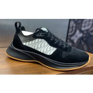 Dior Calfskin and Technical Mesh with Dior Oblique Canvas B25 Runner Men's Sneakers 19 2024