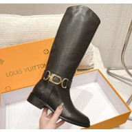 Louis Vuitton Heel 3.5cm Westside Flat High Boots Black 2024