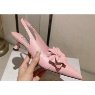 Jimmy Choo Heel 4.5cm Amita Flowers 45 Rose Nappa Leather Sling Back Pumps Pink 2024